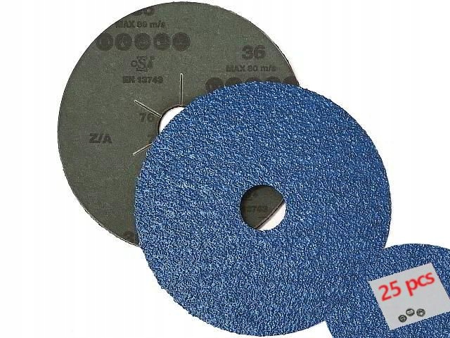 

Krążek Fibrowy Dysk Fibra Cyrkon 125mm P 36 x25szt