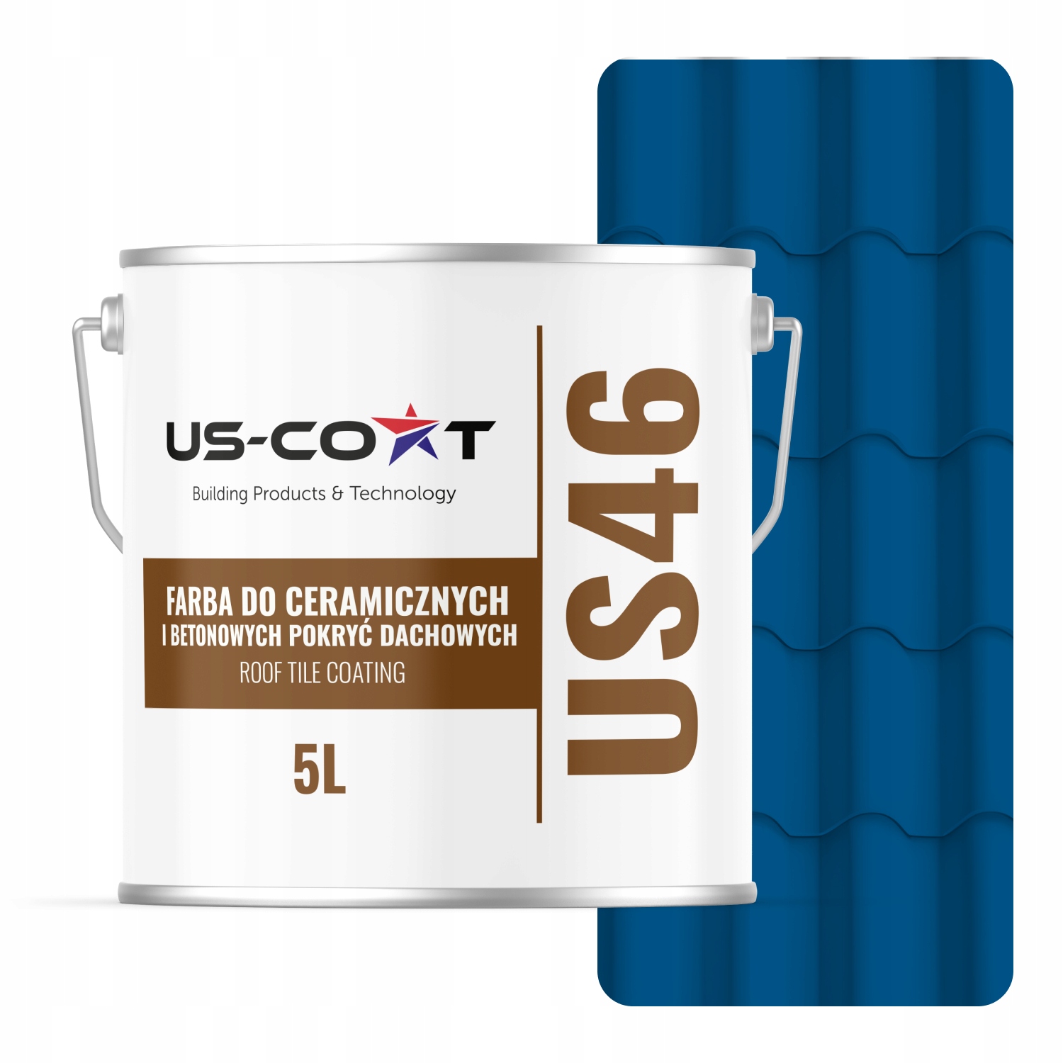 Povrchová Farba Na Strechu Keramická 5 L Trvanlivá Modrá Ral 5005 Lesk