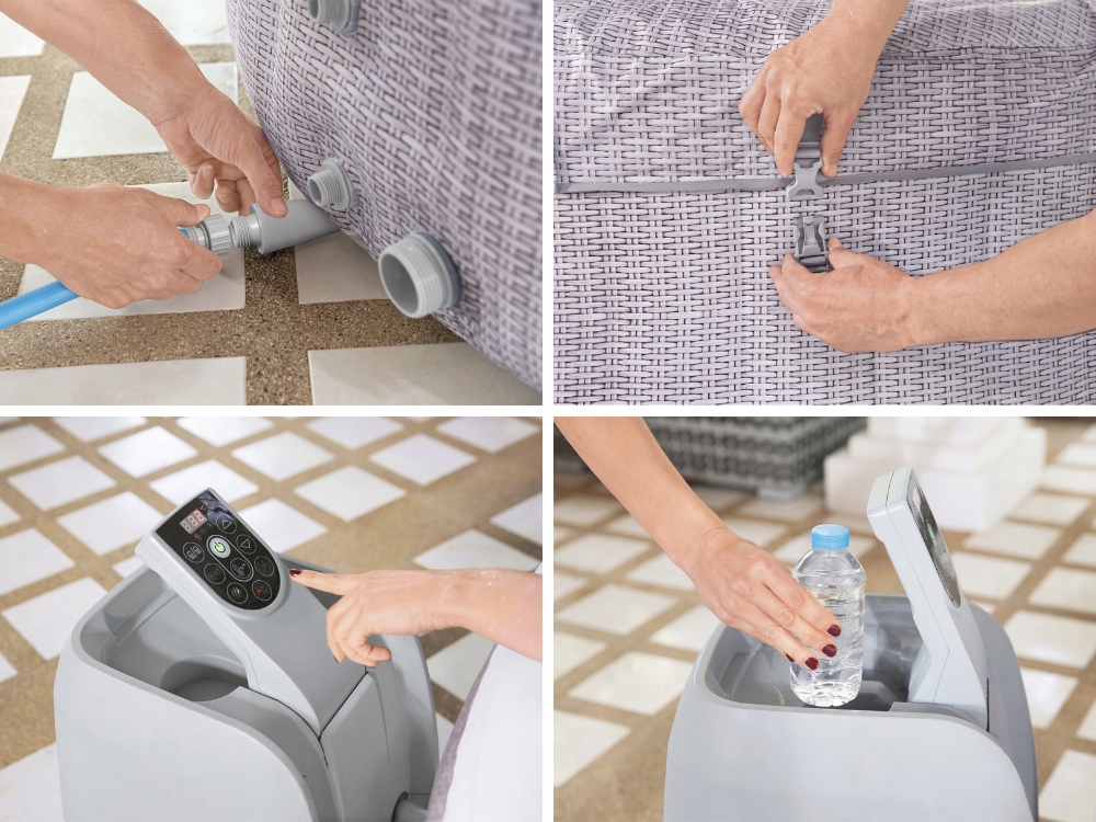 Dmuchane Spa Hydromasaż Bestway Lay-Z- Spa 4os Kształt okrągły