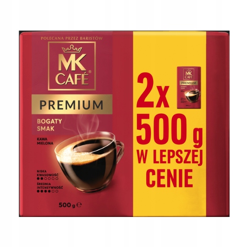 Mk Cafe Premium – mletá káva 500 g x 2