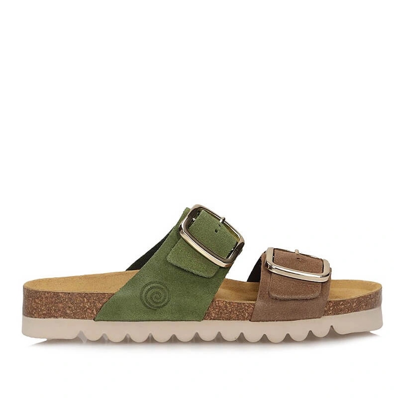 Dámské Nazouváky Dr. Brinkmann 700924-07 zelené béžové