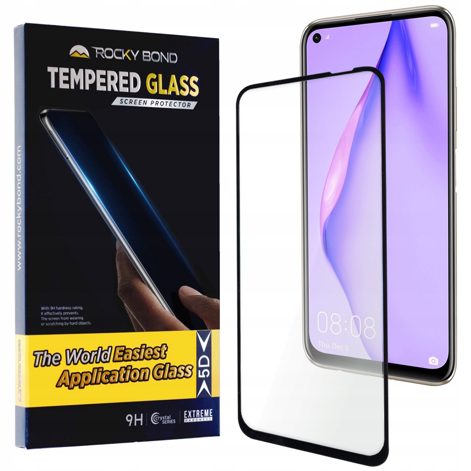 

Szkło Hartowane Do Huawei P40 Lite Pełne 9H 5D