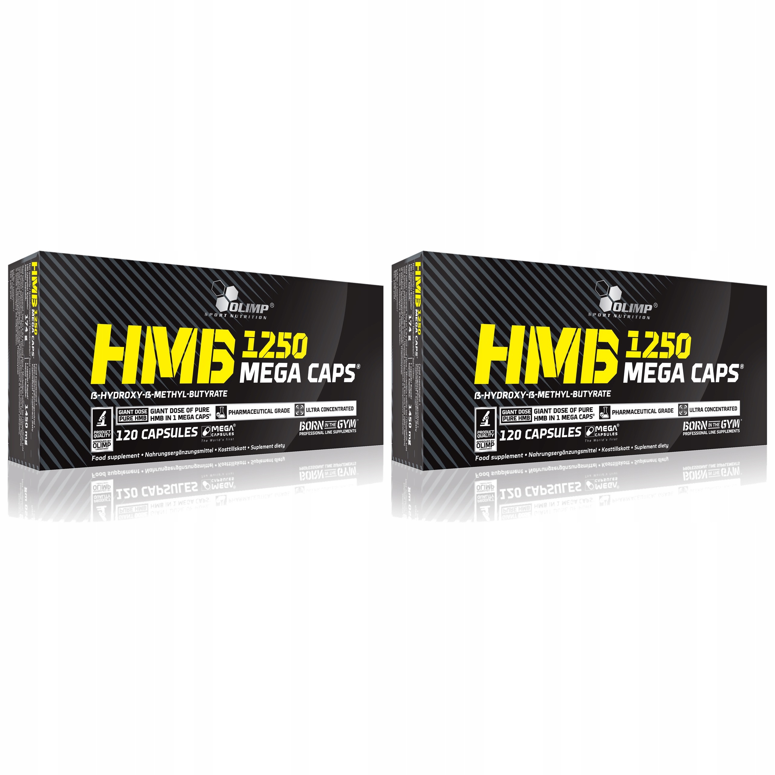2x Hmb 1250 Caps 120 kapslí pro budování svalové hmoty redukce Olimp