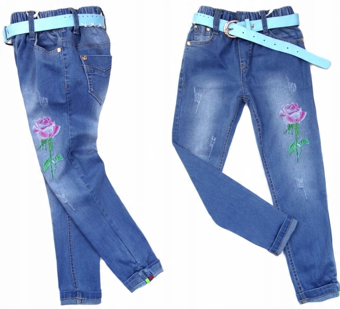 

5073 elastyczne Spodnie jeans *rose* 8Y