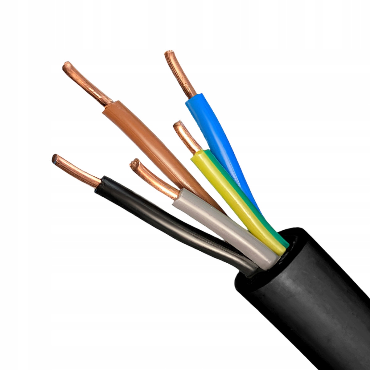 Kabel okrągły elektryczny, instalacyjny, ziemny Yky 5x2,5 20mb