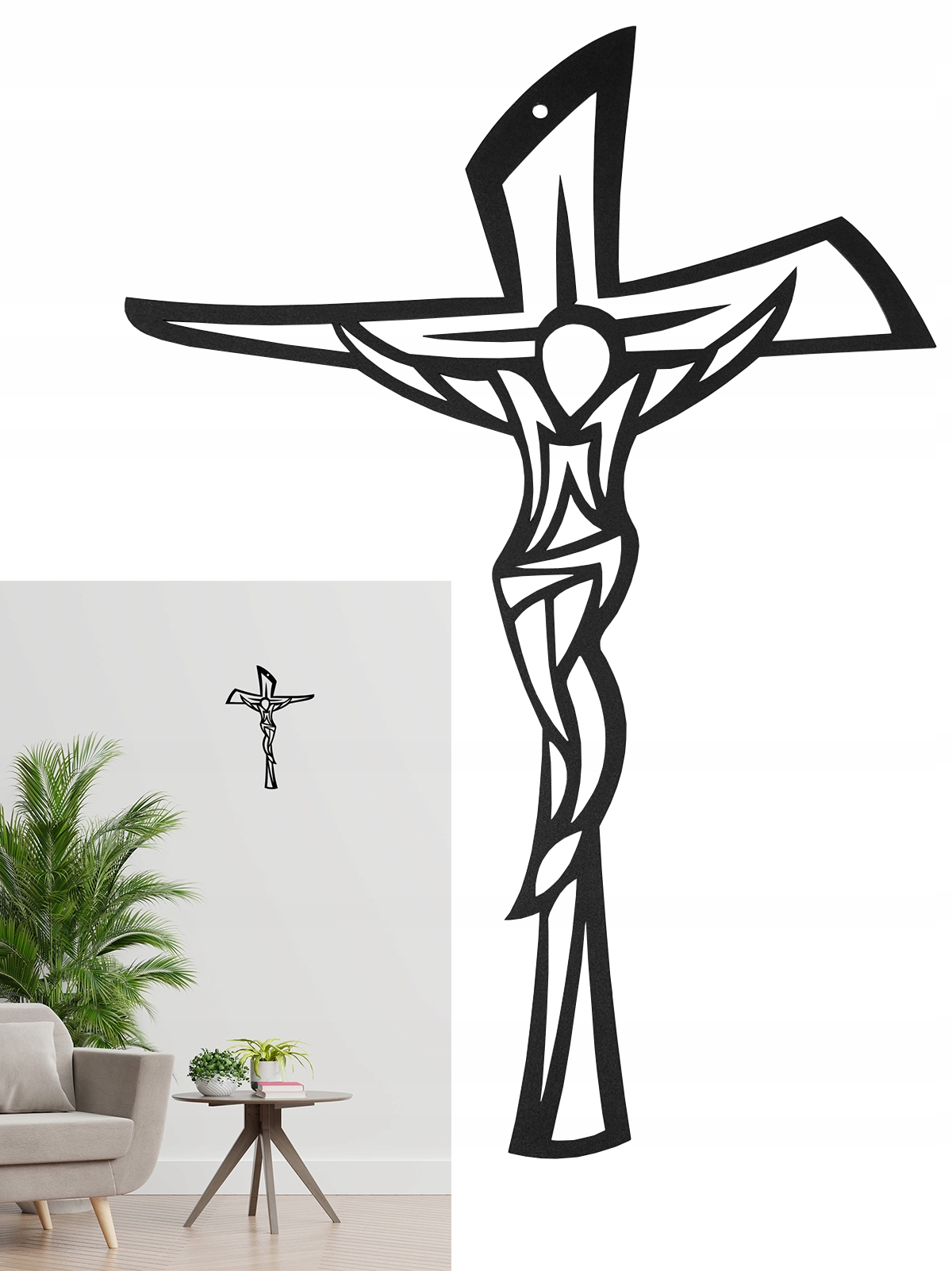 

Krzyż Metalowy na ścianę dewocjonalia R2 25CM