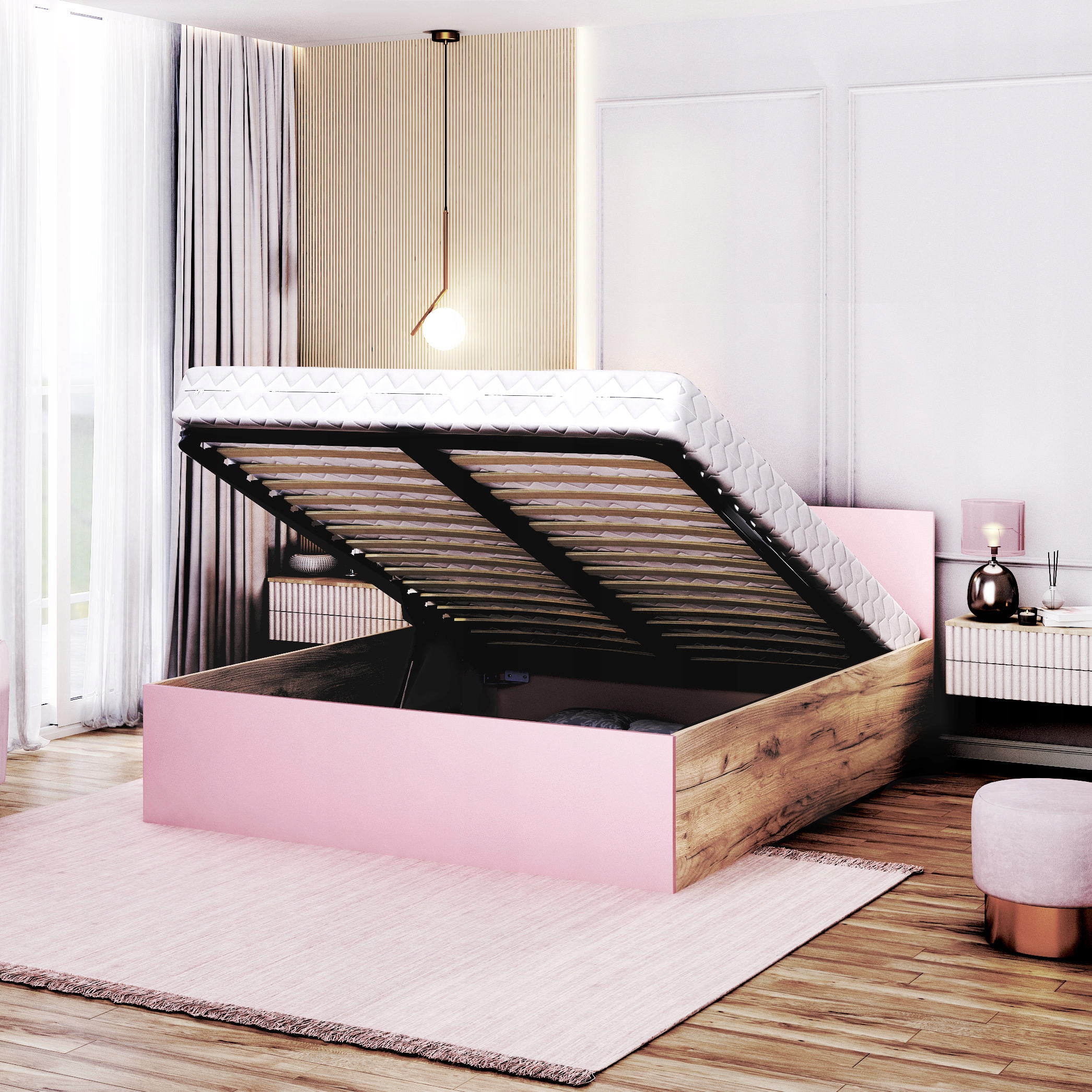 Postel 160x200 kovová konstrukce matrace Panama MM