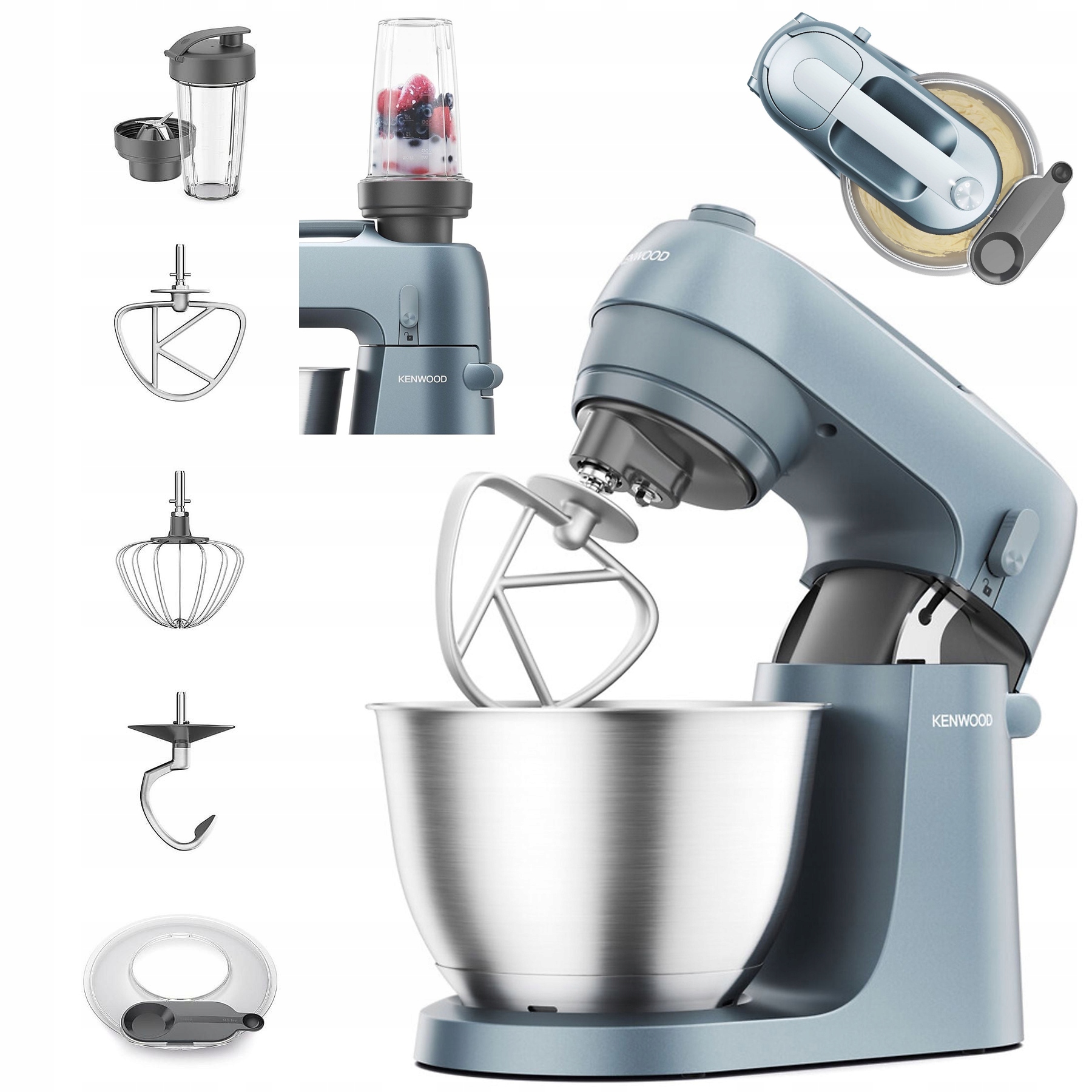 Kuchynský Robot Planetárny Mixér Kenwood KZM35.040GY 800W Modrý