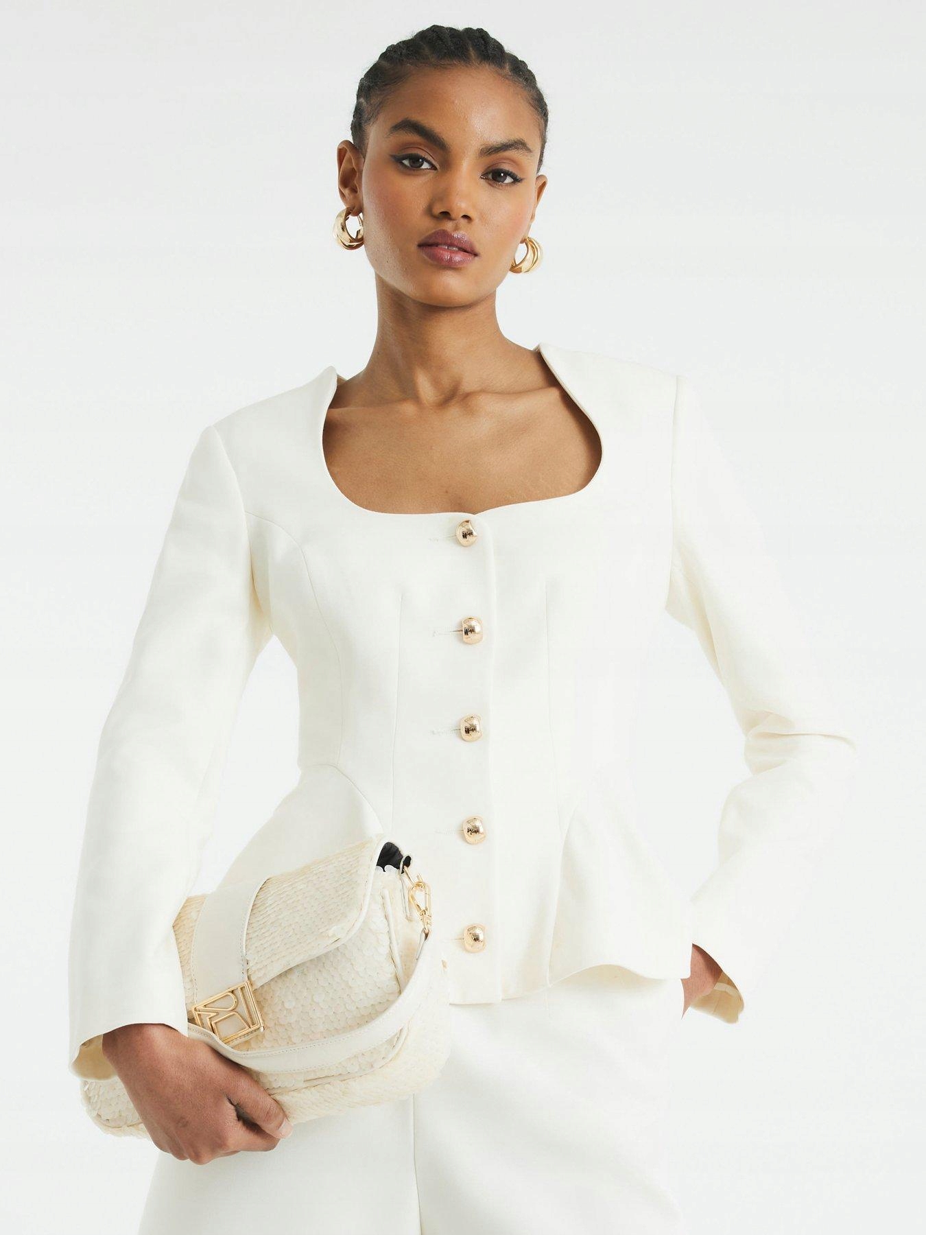 RIVER ISLAND MARYNARKA Z GUZIKAMI I BASKINKĄ 42