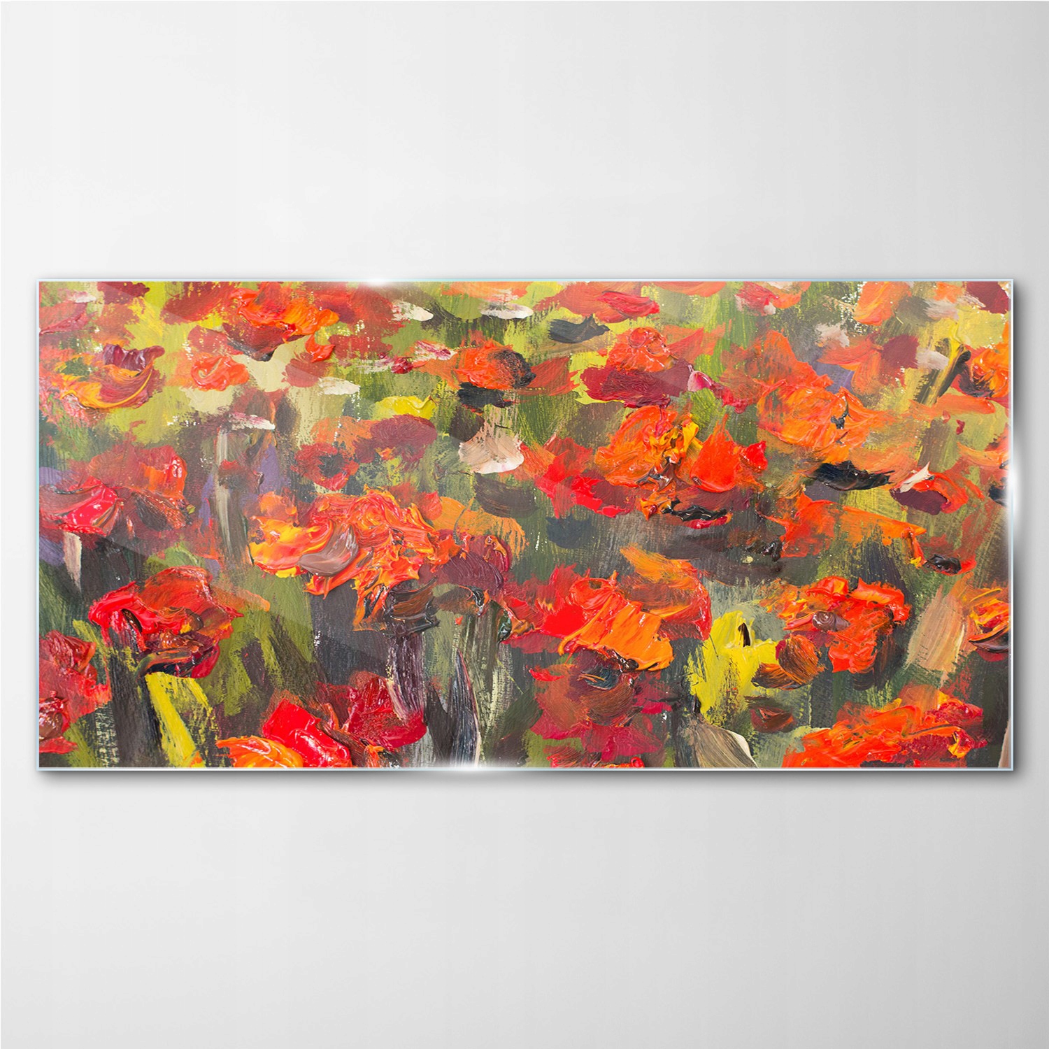 

Foto-obraz szklany Maki kwiaty malarstwo 100x50 cm