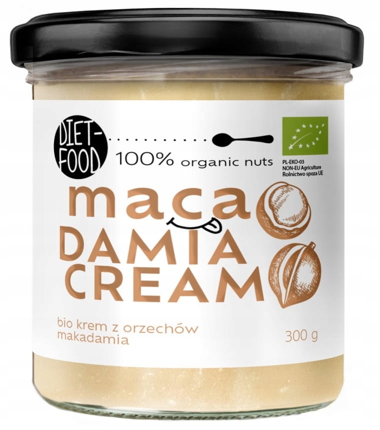Krém Z Makadamových Ořechů 100 % Bio 300 g Diet-food