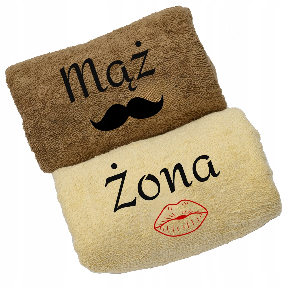 Sada Dvou Ručníků S Výšivkou Na Svatba Dárek 140X70 cm Narozeniny Jmeniny