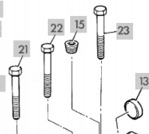 Śruba głowicy długa JCB Perkins oem 02/100122