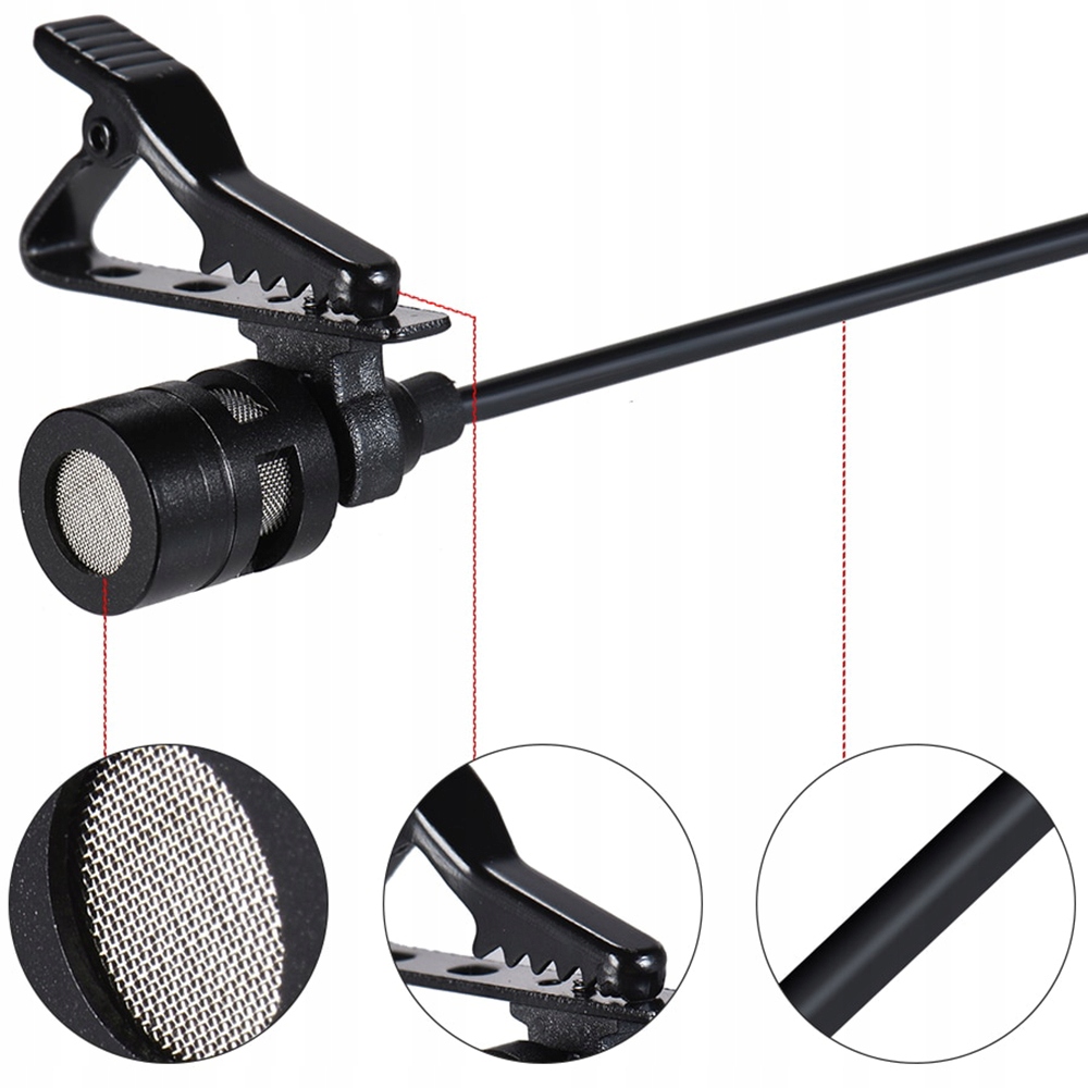 Pojedynczy pojemnościowy mikrofon krawatowy AriMic S-1,5m Kod producenta 0407