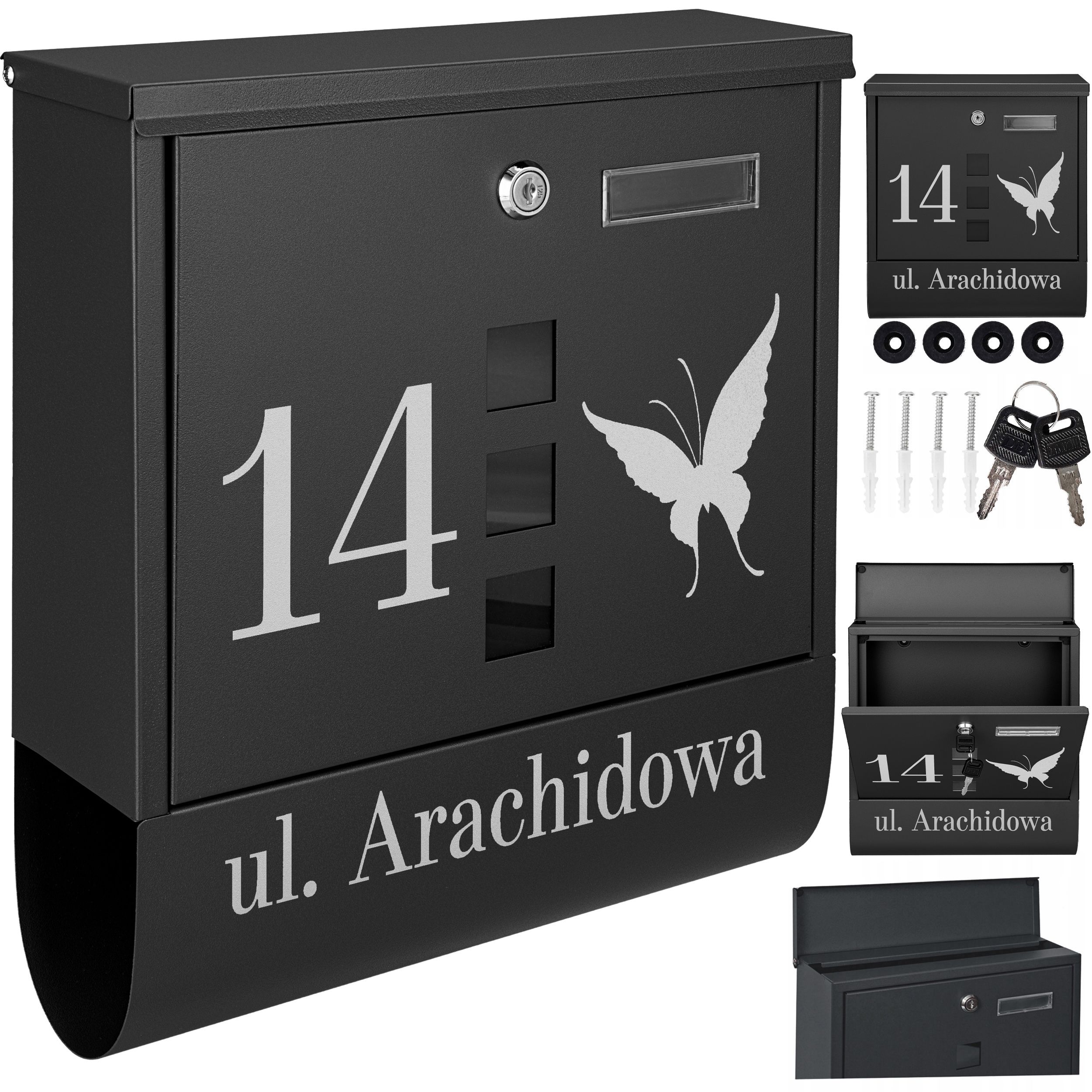 Černá Poštovní Schránka Na Dopisy Vzor