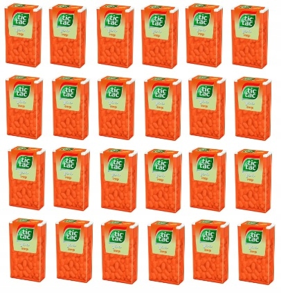 Levně 24x 49g Tic Tac pomerančové dražé pomerančové