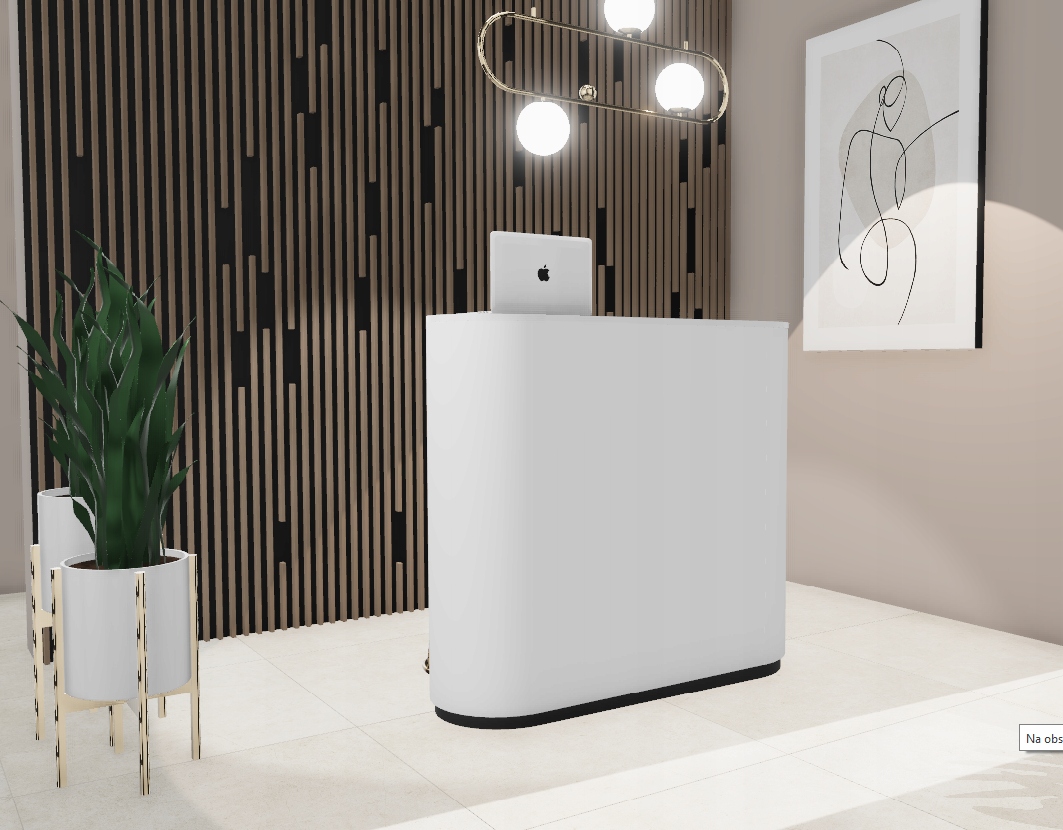 RECEPCJA szer. 90 cm. BIAŁA MATOWA LADA Kod producenta MM