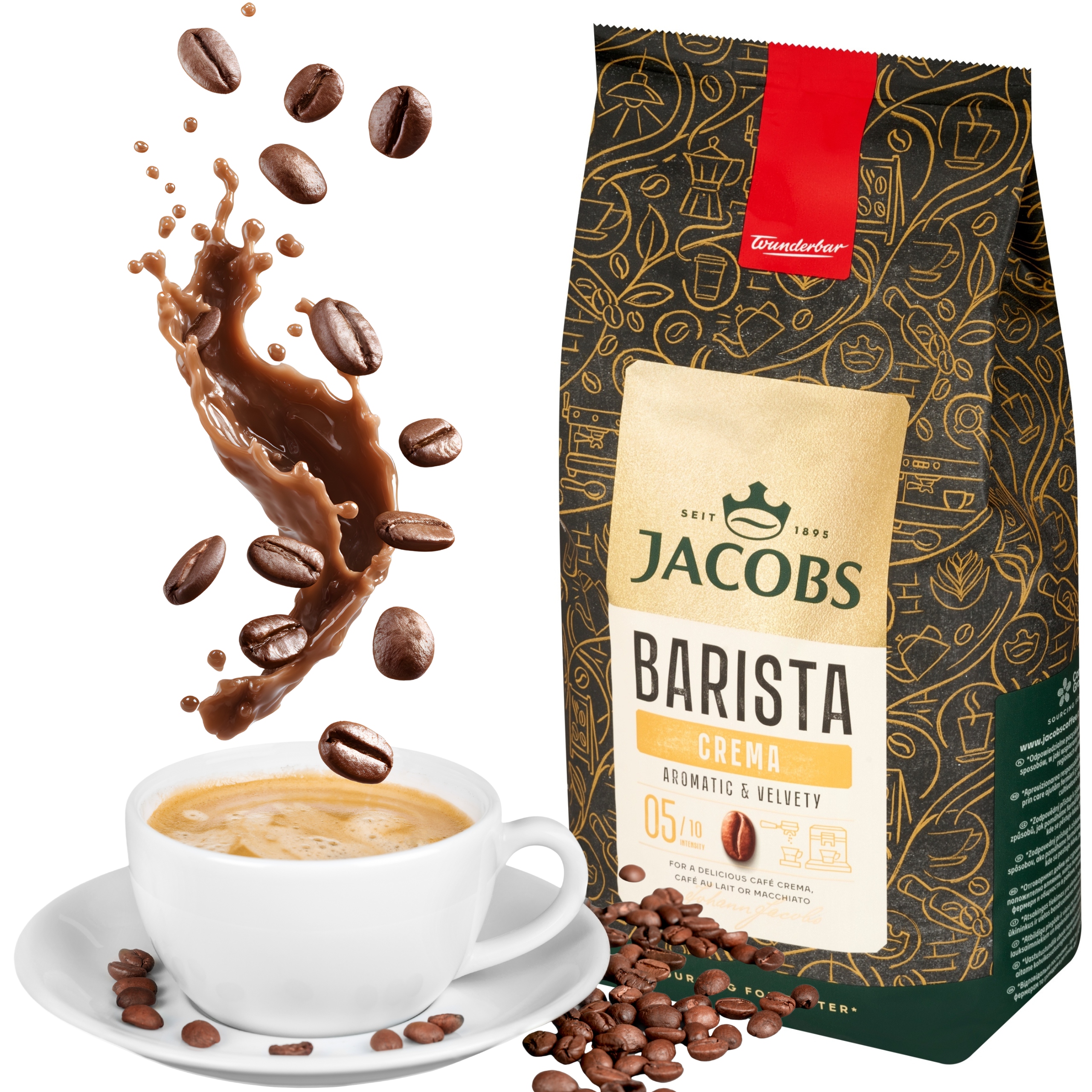 Kawa Ziarnista Mieszana Jacobs Barista Editions Crema Aromatyczna 1kg