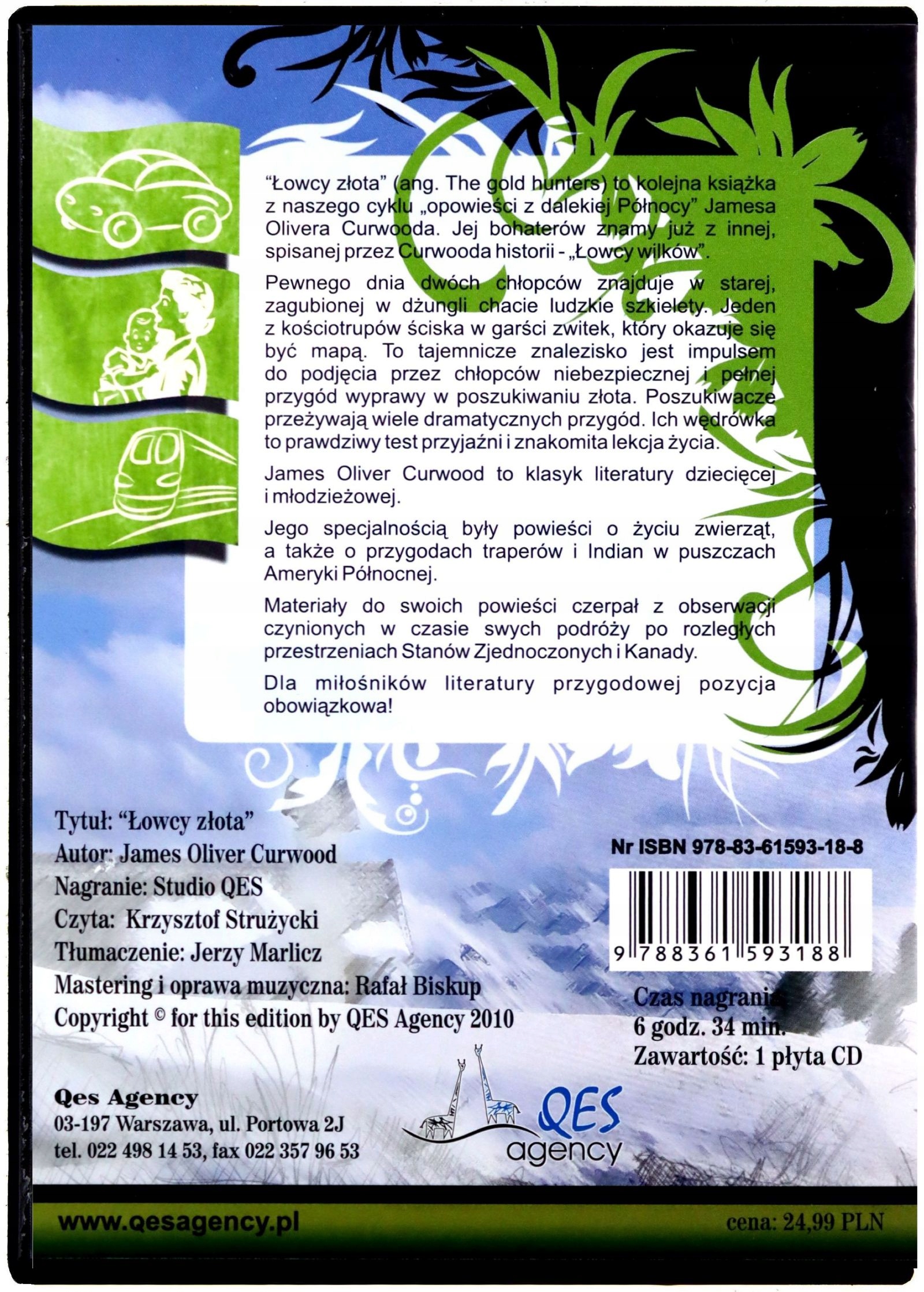 ŁOWCY ZŁOTA - JAMES OLIVER CURWOOD [AUDIOBOOK] [CD-MP3] Rok wydania 2010