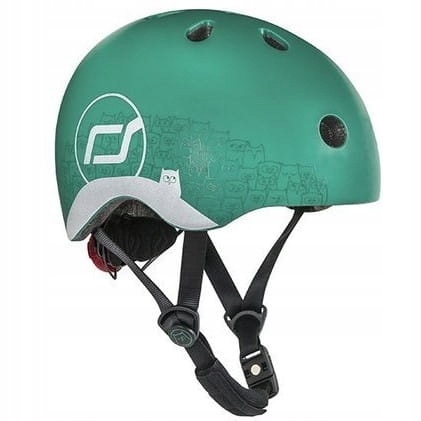 Scoot And Ride Kask z odblaskami Xxs-s dla dzieci 1-5 lat Forest Owl