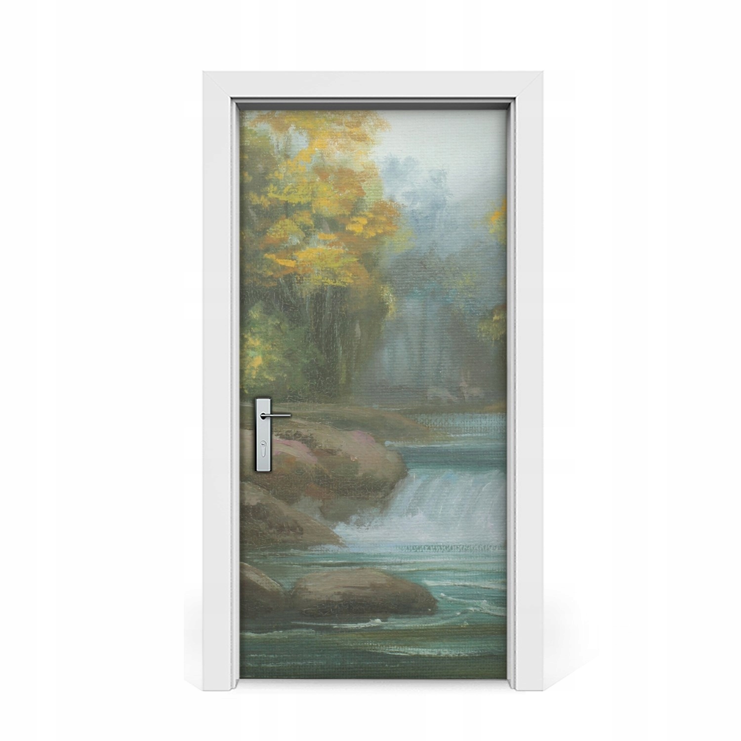 

Naklejka na drzwi Obraz rzeka i wodospad 95x205