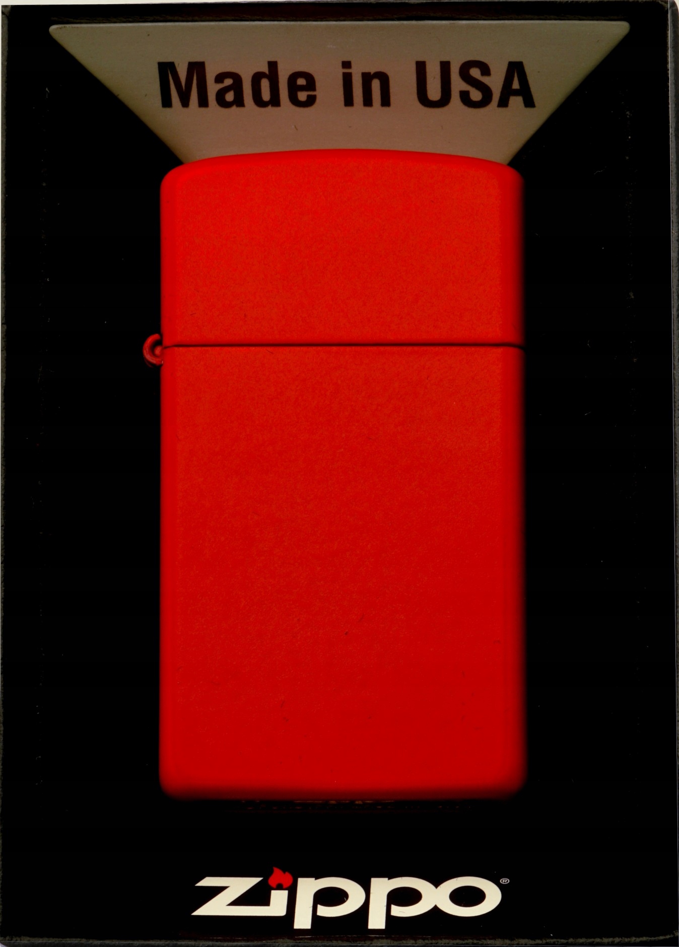 Zapalovač Zippo Red Matte Slim 1633-079950 Větruodolný benzínový