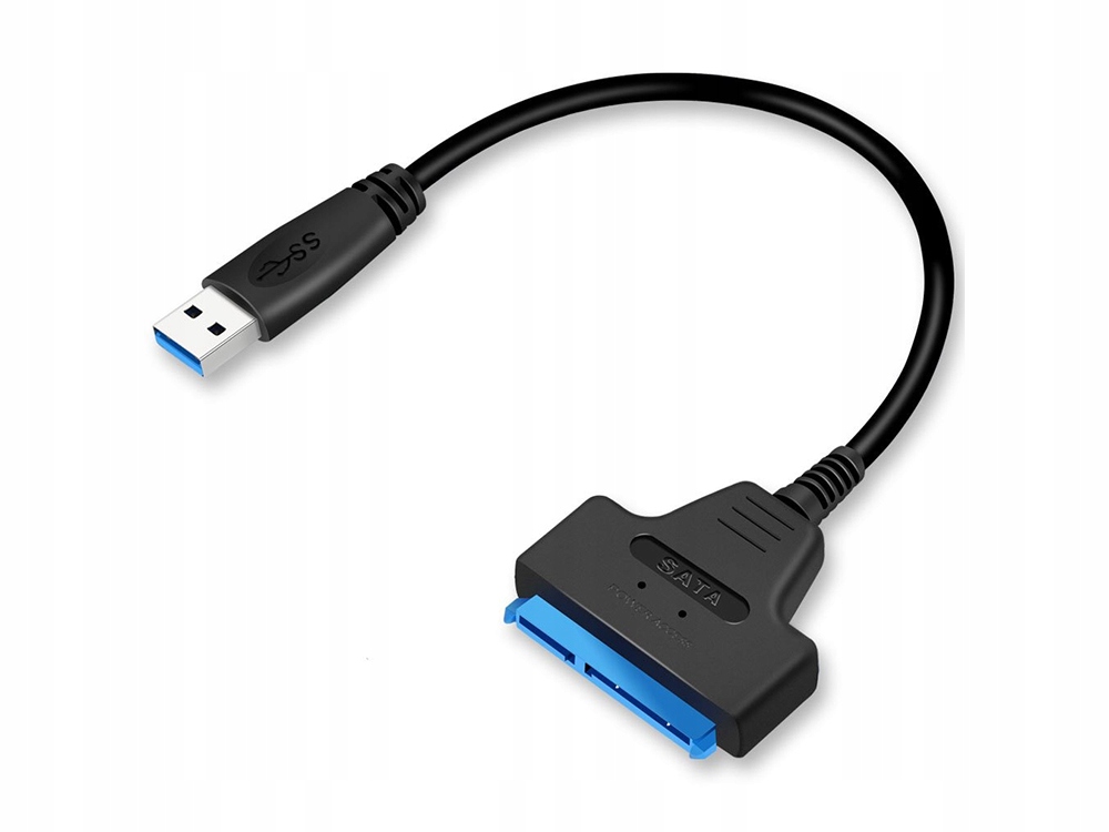 ADAPTER SATA PRZEJŚCIÓWKA KONWERTER KABEL USB 3.0 DO DYSKU HDD SSD Długość 0.23 m