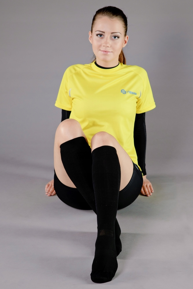 PODKOLANÓWKI SPORTOWE BAWEŁNIANE PASKI Kolekcja 2020