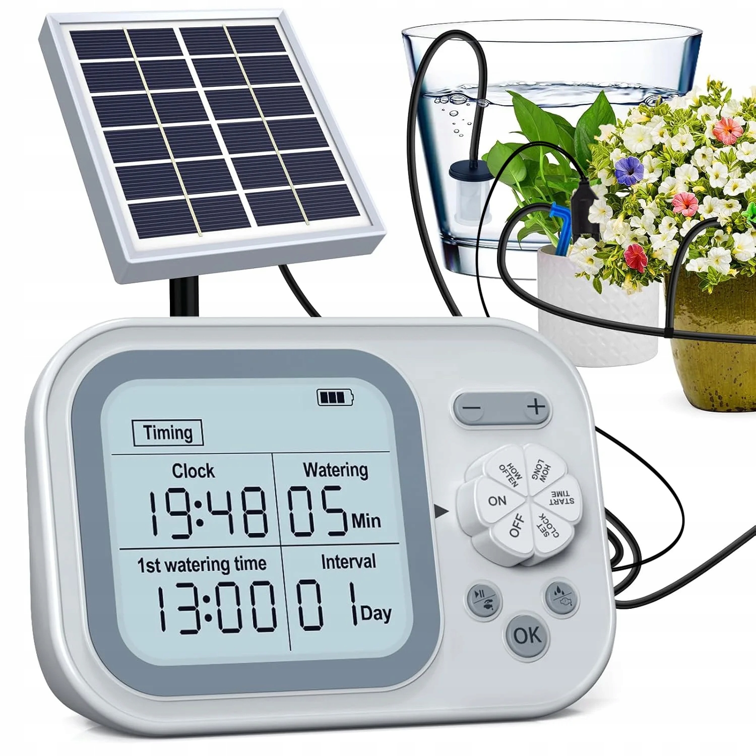 Solárny zavlažovací systém s LCD displejom IC206