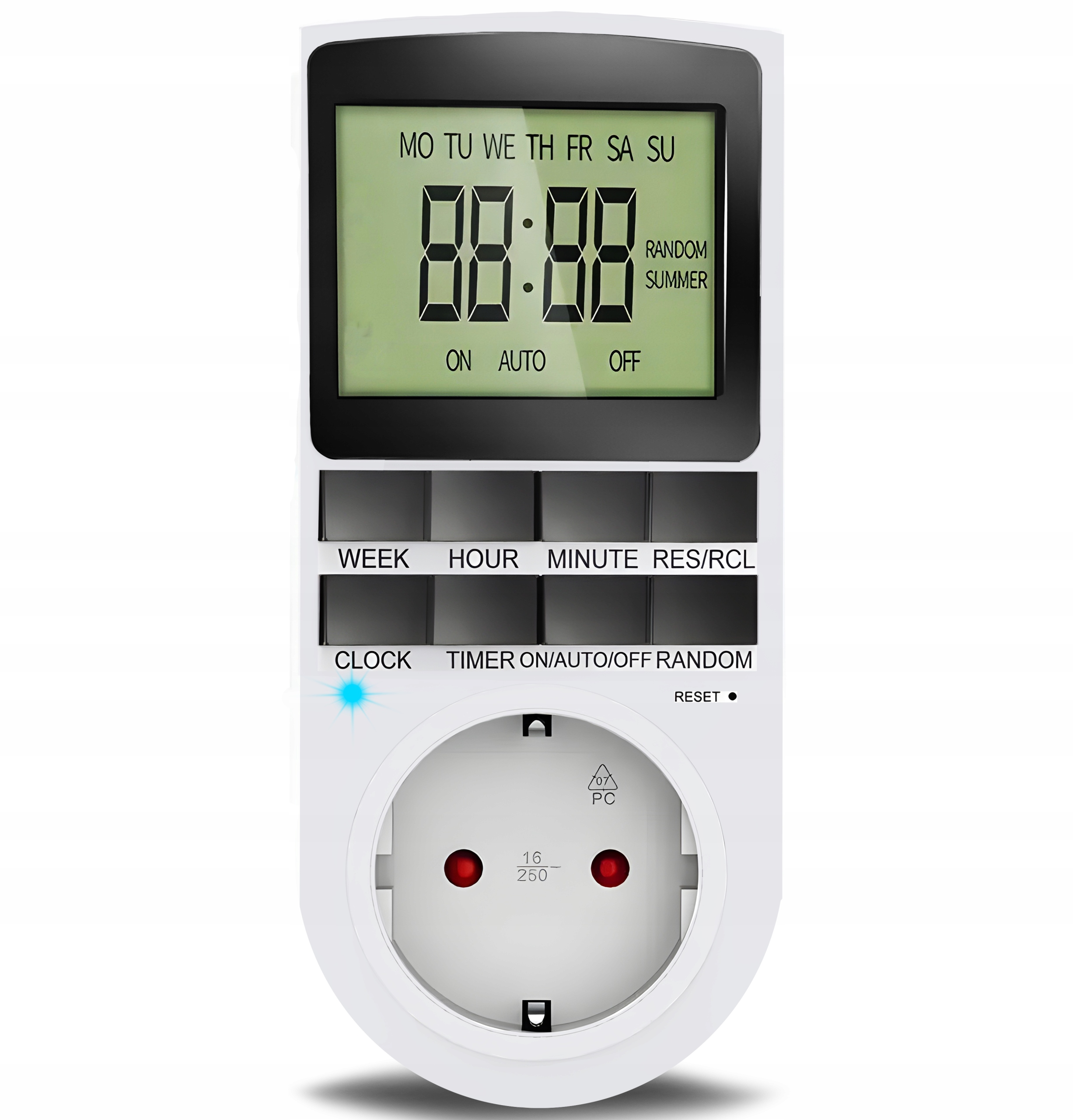 PROGRAMATOR CZASOWY TIMER CYFROWY WŁĄCZNIK WYŁĄCZNIK PRĄDU ENERGOOSZCZĘDNY Rodzaj programator czasowy