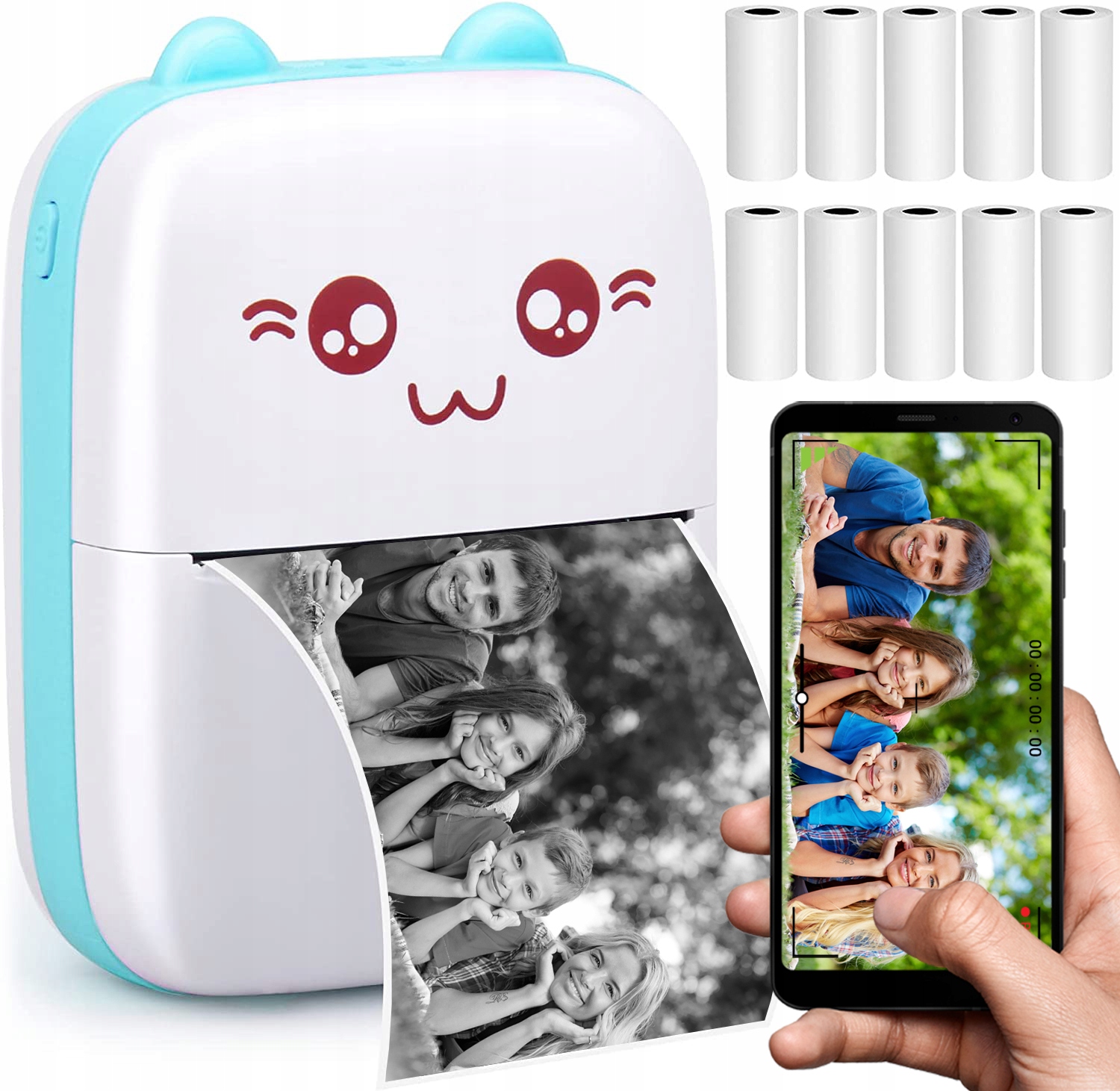 APARAT NATYCHMIASTOWY DRUKARKA DO ZDJĘĆ DRUKUŚ DLA DZIECI ZESTAW 11 ROLEK