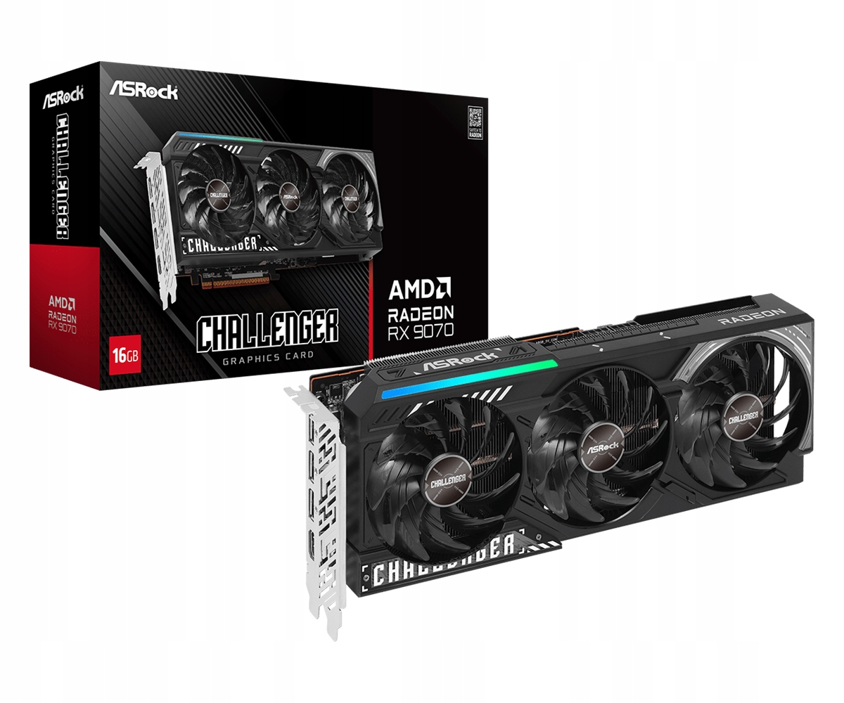 ASROCK AMD Radeon RX 9070 Challenger 16GB GDDR6 256-bit HDMI 3x DP — 7