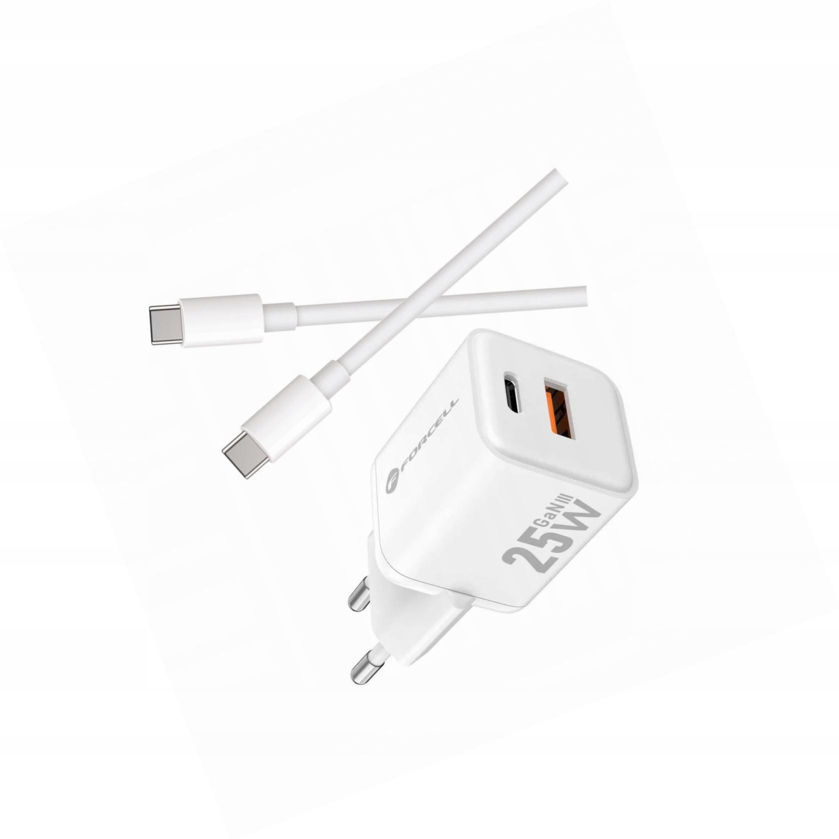 Szybka ładowarka Gan 25W 2 porty z kablem Usb-c do Samsung Galaxy S8