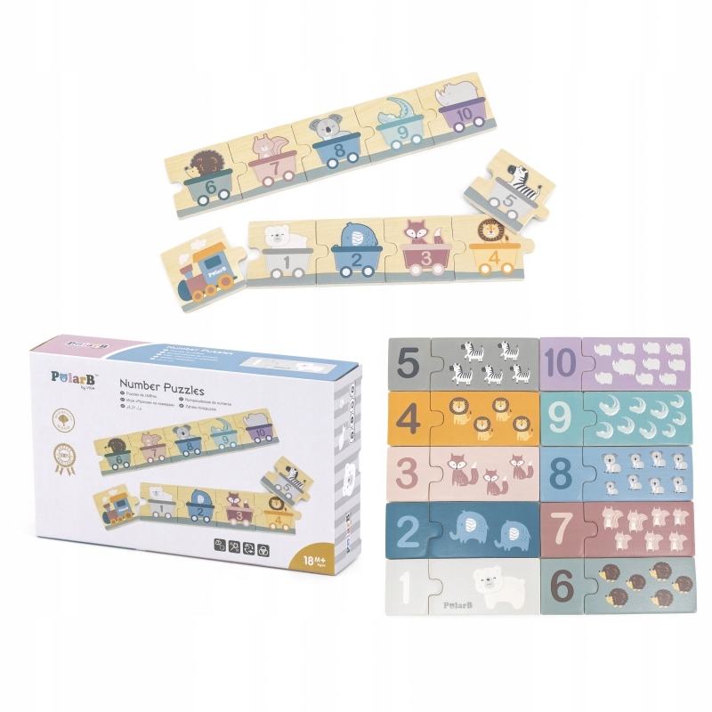 

Edukacyjne Puzzle Numeryczne dla dzieci Drewniane