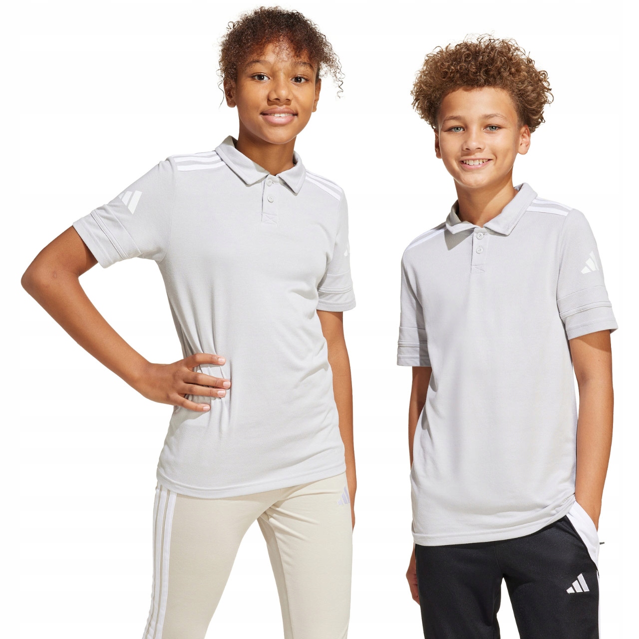 Koszulka dla dzieci adidas Squadra 25 Polo szara JY3412 164cm