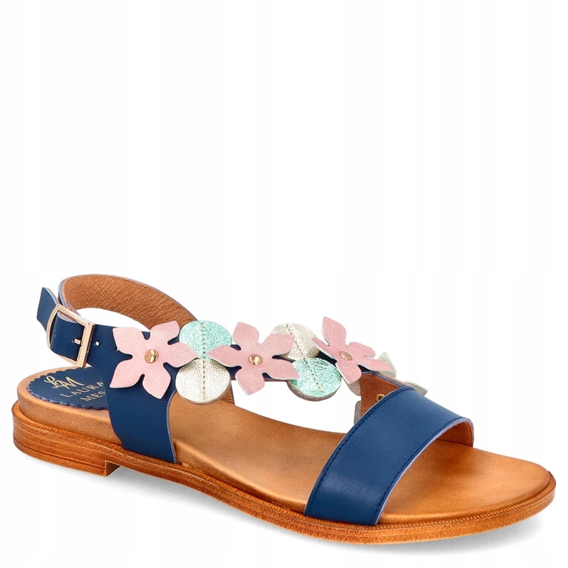 Elegantní sandály Laura Messi 2762 Námořnická Modrá 37