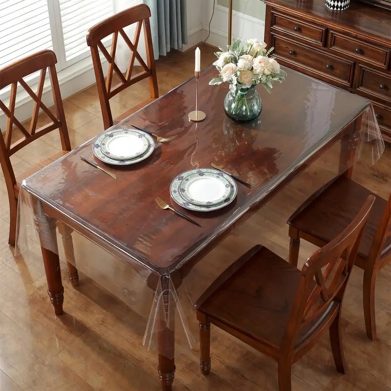 OBRUS CERATA PLAMOODPORNA PRZEZROCZYSTA TRANSPARENTNA OCHRONNA NA STÓŁ Długość 250 cm