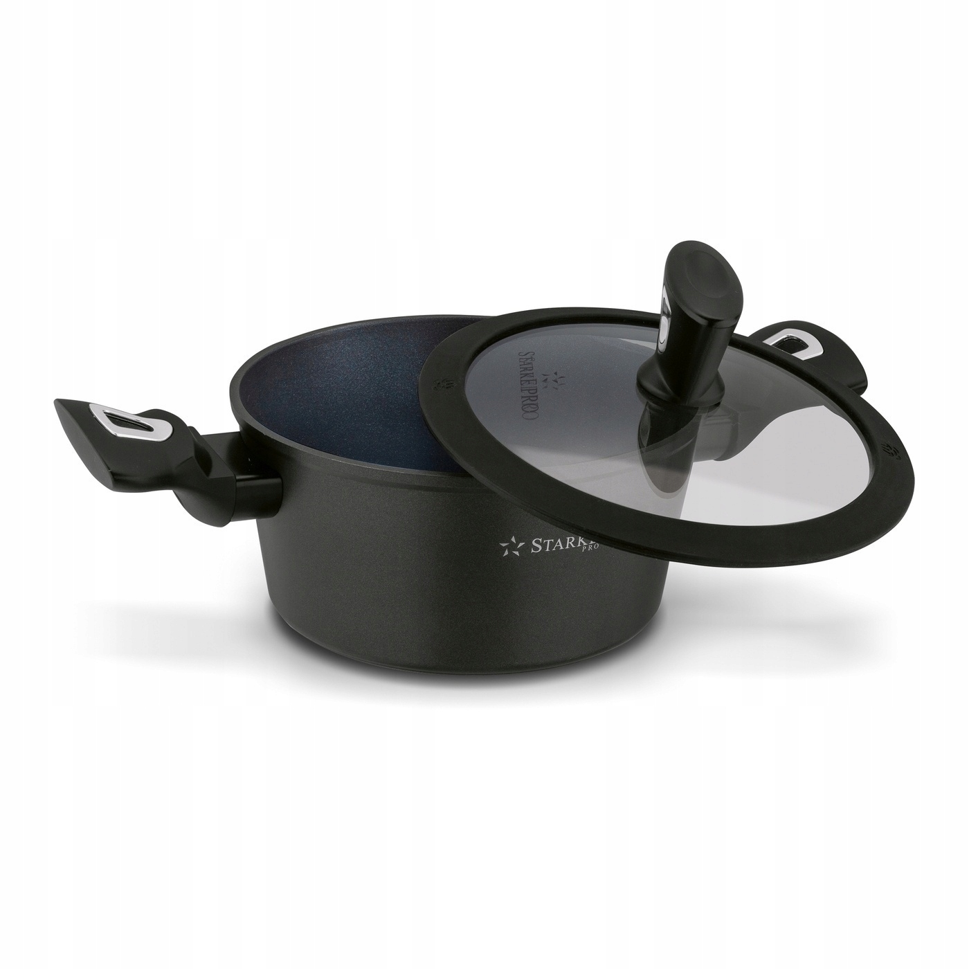 ZESTAW GARNKÓW INDUKCJA marmurkowe GARNKI Z POWŁOKĄ NIEPRZYWIERAJĄCĄ Dark Materiał aluminiowe