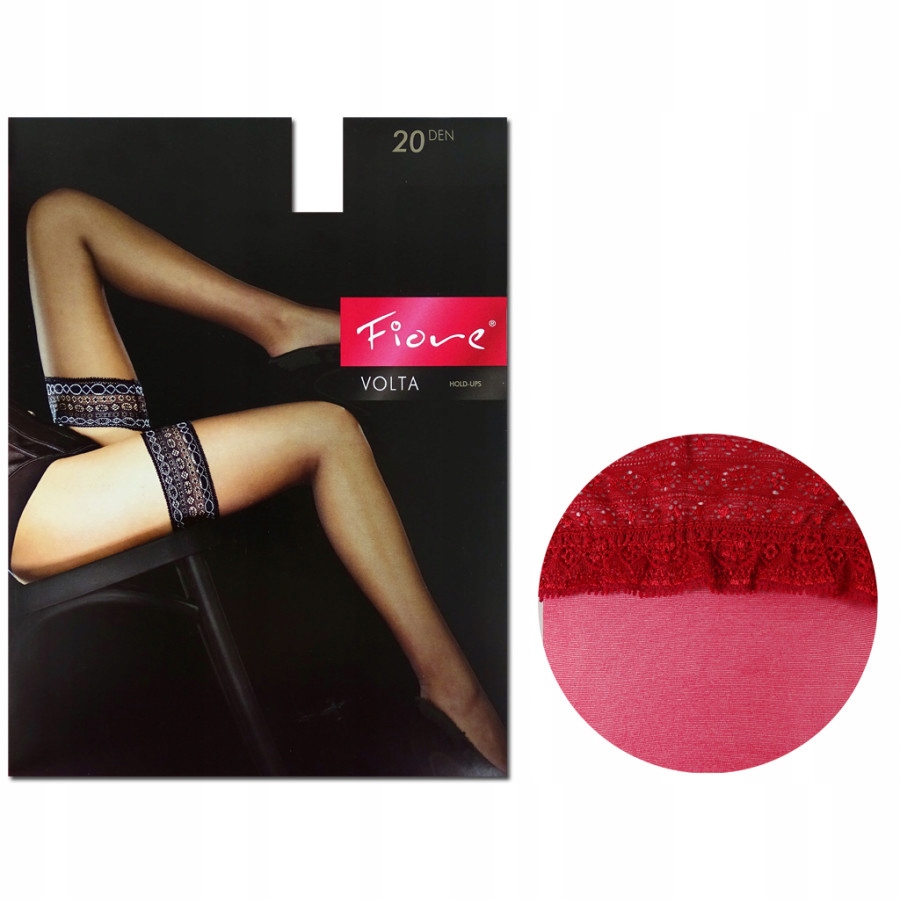 

Fiore Volta Pończochy samonośne gładkie Czerwone 4