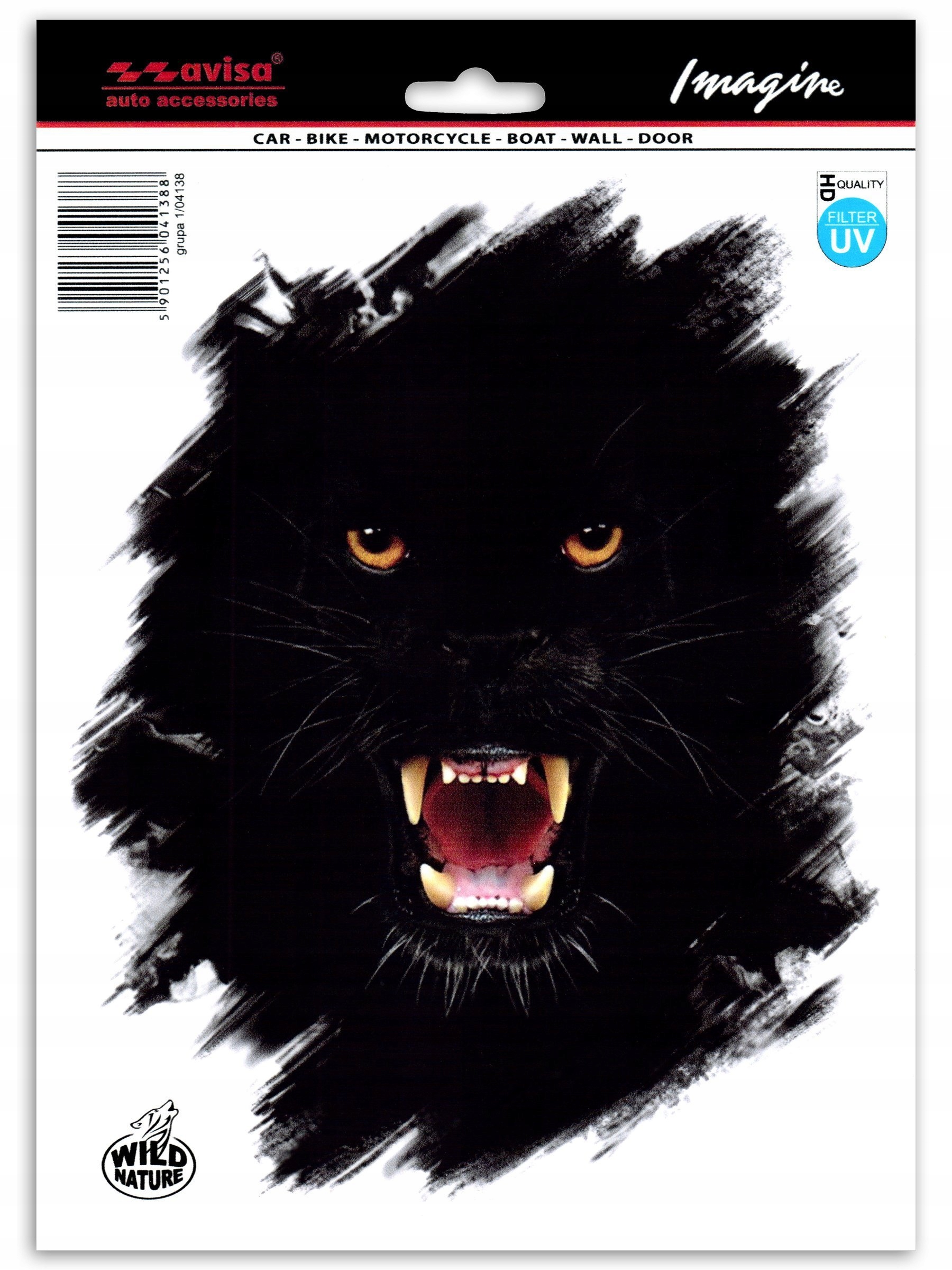 

Naklejka czarna pantera puma – filtr Uv
