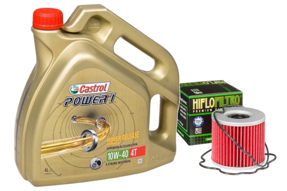 Servisný set, olejový filter Hiflofiltro HF133 motorový olej Castrol