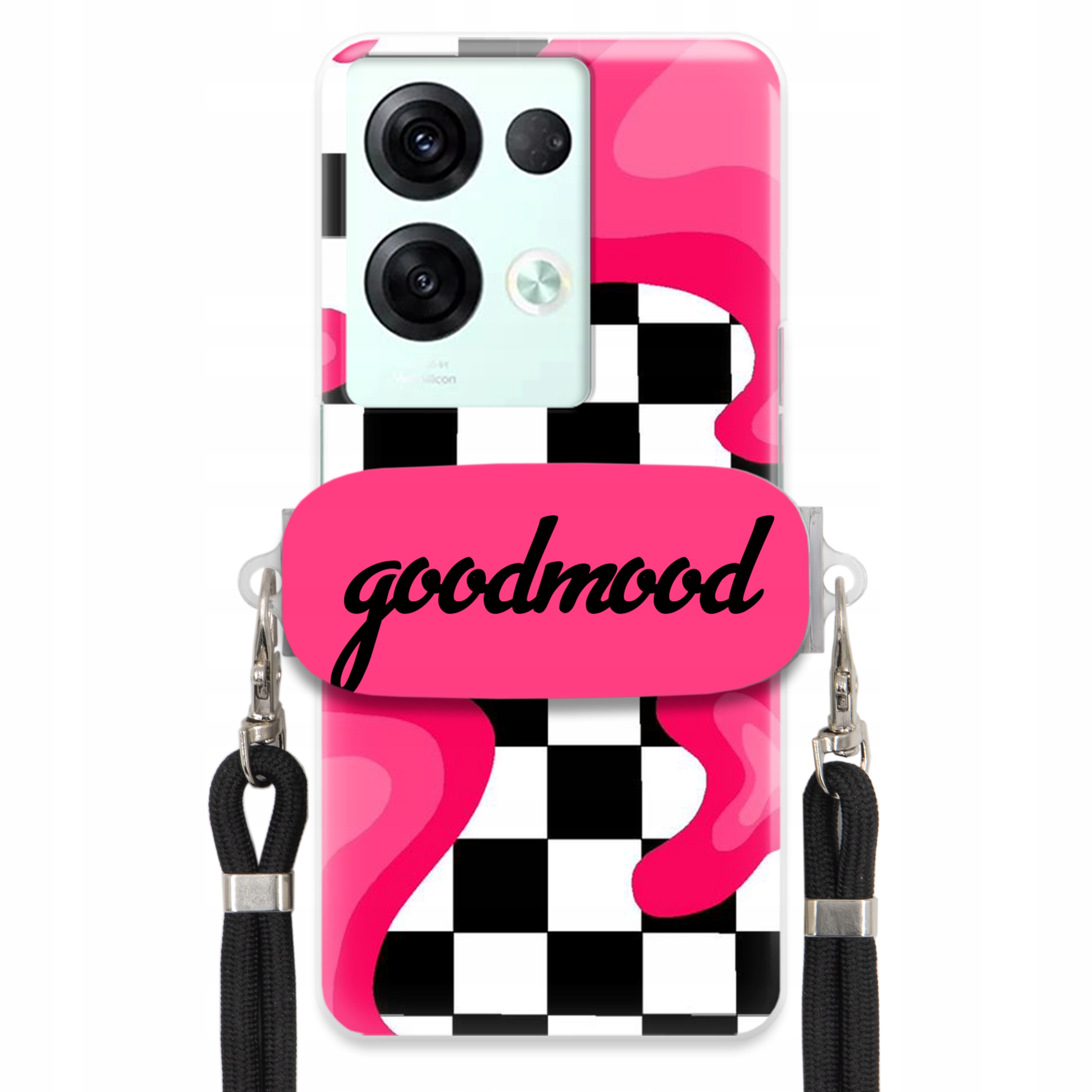 Puzdro Pre Oppo Reno 8 Pro Set Case Držiak Na Vodítko Čierny Pre Teen Splash