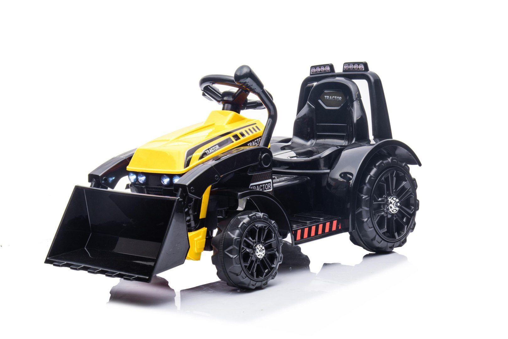 Traktor Spychacz G320 dla najmłodszych dzieci Żółty Ruchoma łyżka