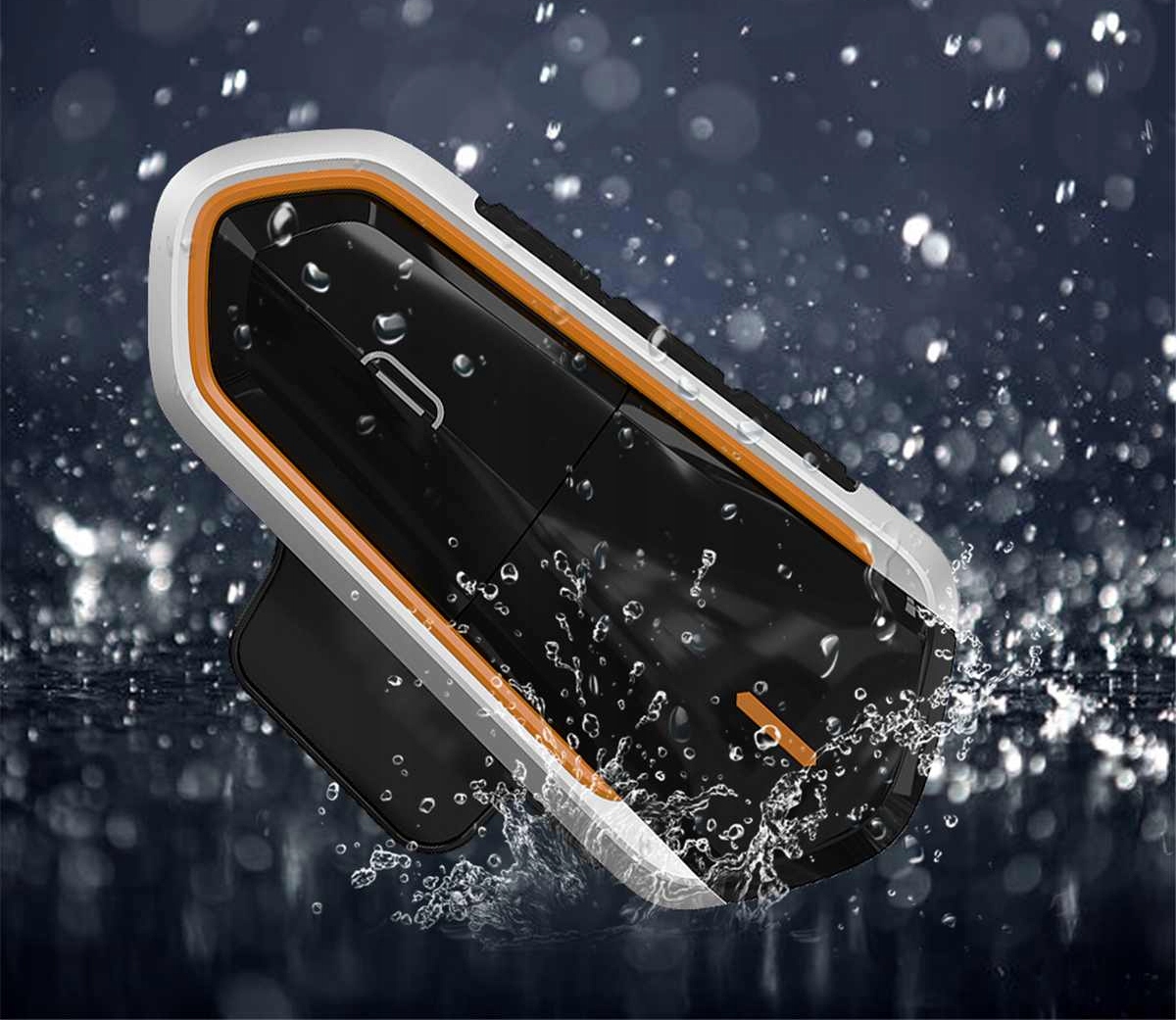 INTERKOM MOTOCYKLOWY INTERCOM BLUETOOTH RADIO MP3 SŁUCHAWKI KONFERENCJA BT Typ mikrofonu integralny