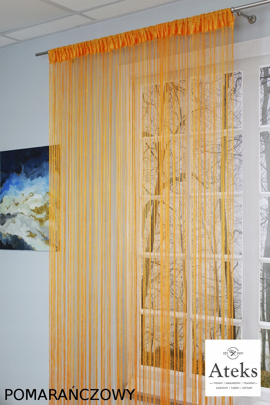 FIRANKI MAKARONY FIRANA MAKARON 100x200 pomarańcz Wzór gładki