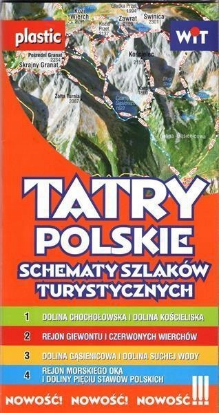 SCHEMATY SZLAKÓW TURYSTYCZNYCH. TATRY MAPA