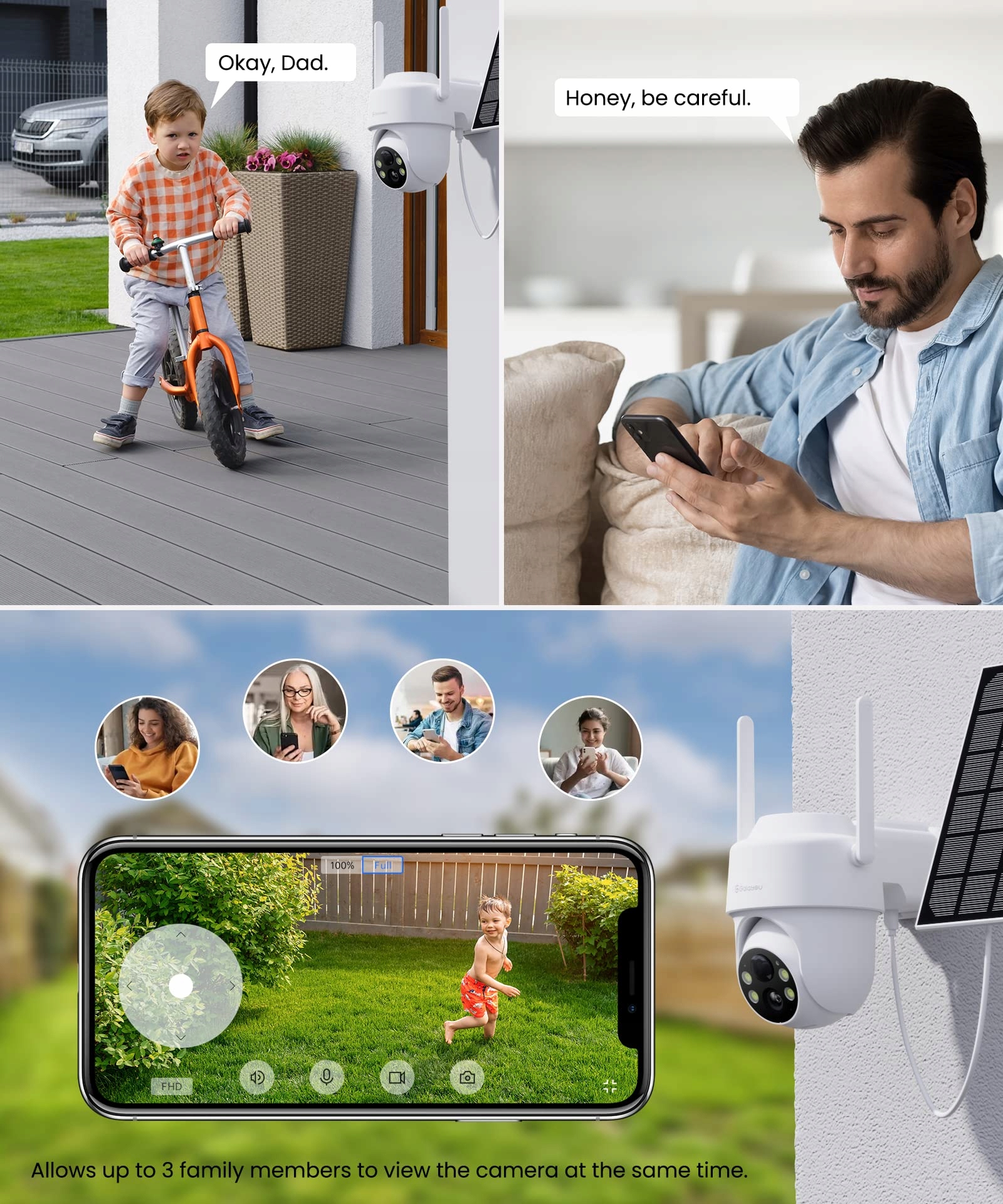 GALAYOU INTELIGENTNA KAMERA ZEWNĘTRZNA Z PANELEM SOALRNYM 2K ALEXA — miniatura 6