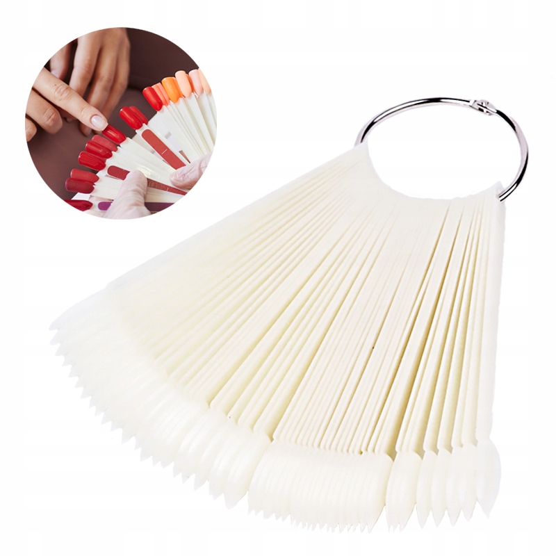 Wzornik do paznokci wachlarz migdał próbnik kolorów tipsy