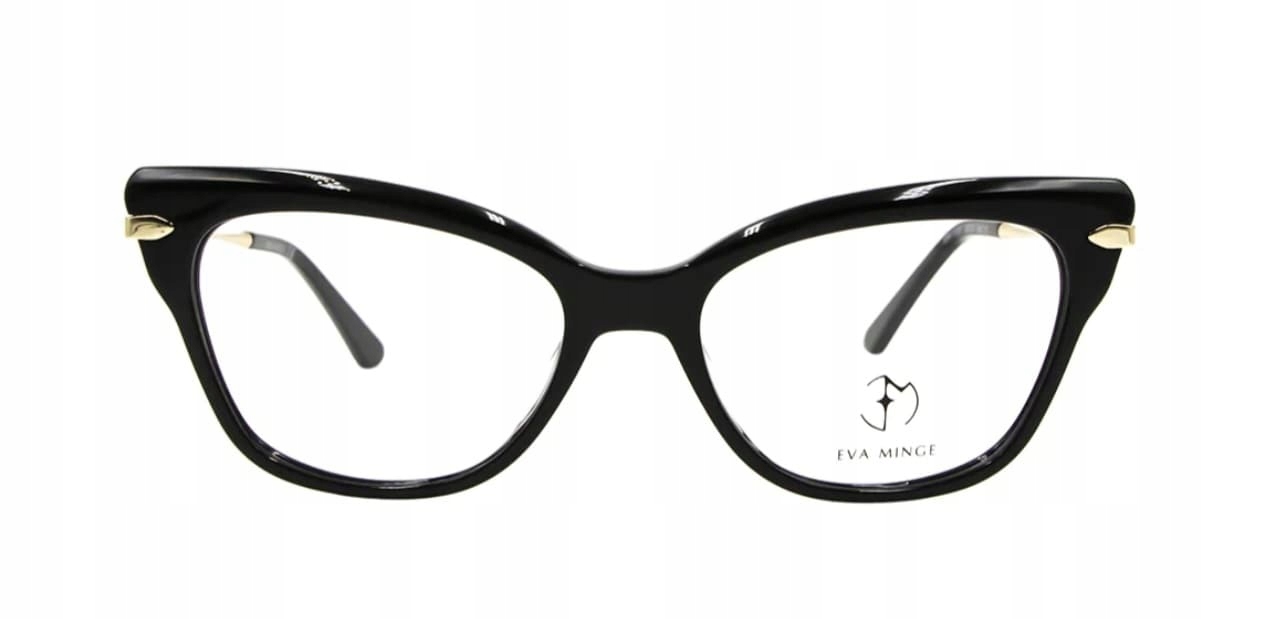 Oprawki Eva Minge Em 11281 C1 Kocie Czarne