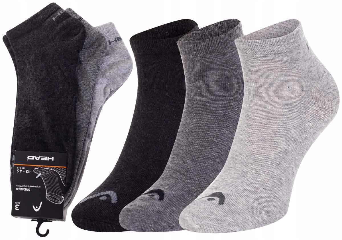 

Head Skarpetki Stopki 3 Pary Gray/graphite r.39-42